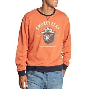 Smokey Bear Landmark Project Varsity Sweatshirt Navy Long Sleeve Shirt Mens S